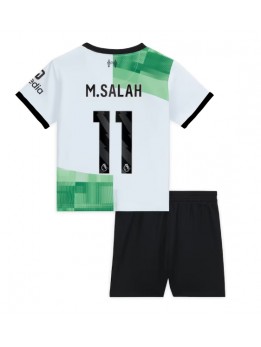 Liverpool Mohamed Salah #11 Replika Borta Kläder Barn 2023-24 Kortärmad (+ byxor)